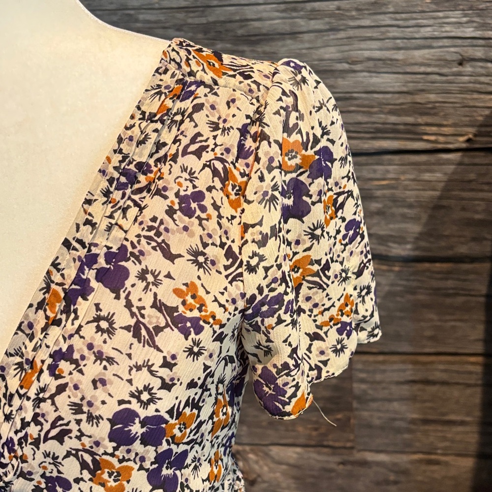 H&M Floral V-Neck Midi Dress - Multicolor - Picture 6 of 11